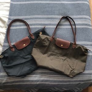 Pair of Longchamp Le Pliage bags